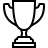 Trophy in outline style