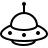 UFO in outline style