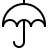 Umbrella in outline style