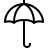 Umbrella in outline style