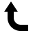 Up arrow (curved) in fill style
