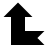 Up arrow (right-angle) in fill style