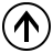 Up arrow (rounded) in outline style