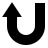 Up arrow (U-turn) in fill style