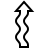 Up arrow (wave) in outline style
