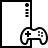 Video game console and controller in outline style