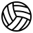 Volleyball in outline style