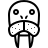 Walrus in outline style