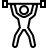Weightlifting in outline style
