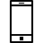 Windows phone in outline style