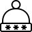 Winter hat in outline style