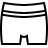 Workout shorts in outline style